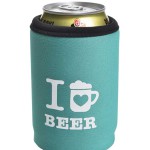 Neoprenový termoobal na plechovku 0,33l potisk I love beer mint white