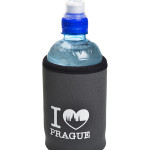 Neoprenový termoobal na plechovku 0,33l potisk I love Prague Hradčany grey white