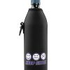 Neoprenový termoobal na skleněnou a PET láhev 0,5l keep smile grey