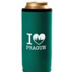 Neoprenový termoobal na plechovku 0,5l I love Prague - Hradčany green-white