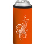 Neoprenový termoobal na plechovku 0,5l potisk kytka orange