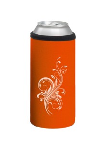 Neoprenový termoobal na plechovku 0,5l potisk kytka orange