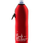 Neoprenový termoobal na plastovou láhev objem 0,7l potisk Aquacool red