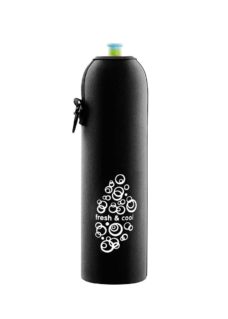 Neoprenový termoobal na sportovní a Zdravou lahev o objemu 1,0l black