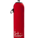 Neoprenový termoobal na sportovní a Zdravou lahev 1,0l potisk Aquacooler red