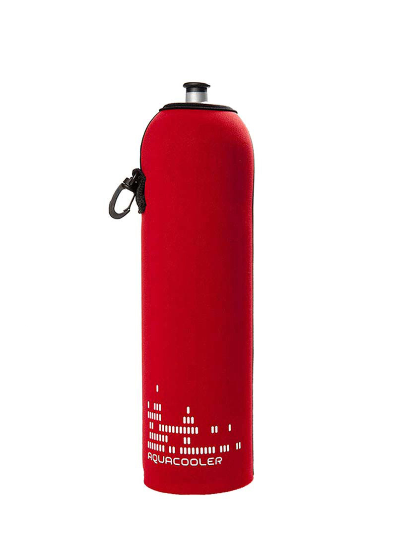Neoprenový termoobal na sportovní a Zdravou lahev 1,0l potisk Aquacooler red