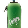Neoprenový termoobal na sportovní a Zdravou lahev o objemu 0,5l potisk koník green