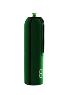 Neoprenový termoobal na sportovní a Zdravou lahev zadní strana fotbalový míč green