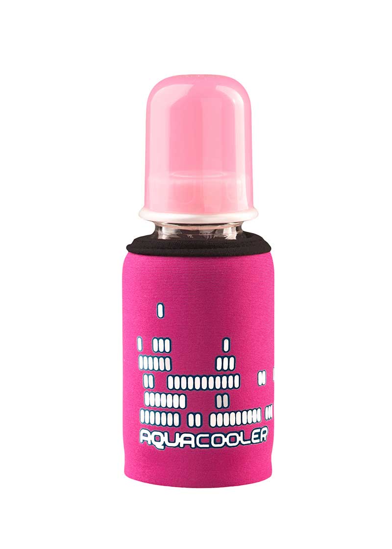 Neoprenový termoobal na kojeneckou lahev o objemu 125 ml pink