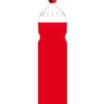 Sportovní lahev bez potisku objem 1,0l se zátkou red
