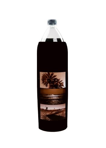 Neoprenový termoobal na láhev objem 1,5 potisk léto black