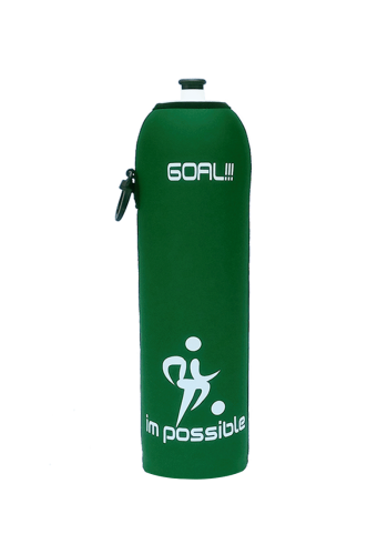 Neoprenový termoobal na sportovní a Zdravou lahev objem 1,0l potisk Fotbalista 2 dark green