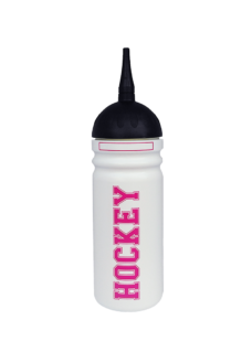 Hokejová láhev 0,7l potisk HOCKEY white-pink