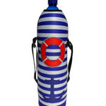 Neoprenový termoobal na plast. láhev 1,5l námořní pruhy