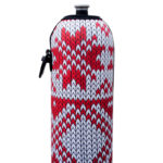Neoprenový termoobal na sportovní a Zdravou lahev 0,7l Winter design red