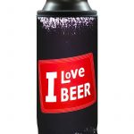 Neoprenový termoobal na plechovku 0,5l I love beer red