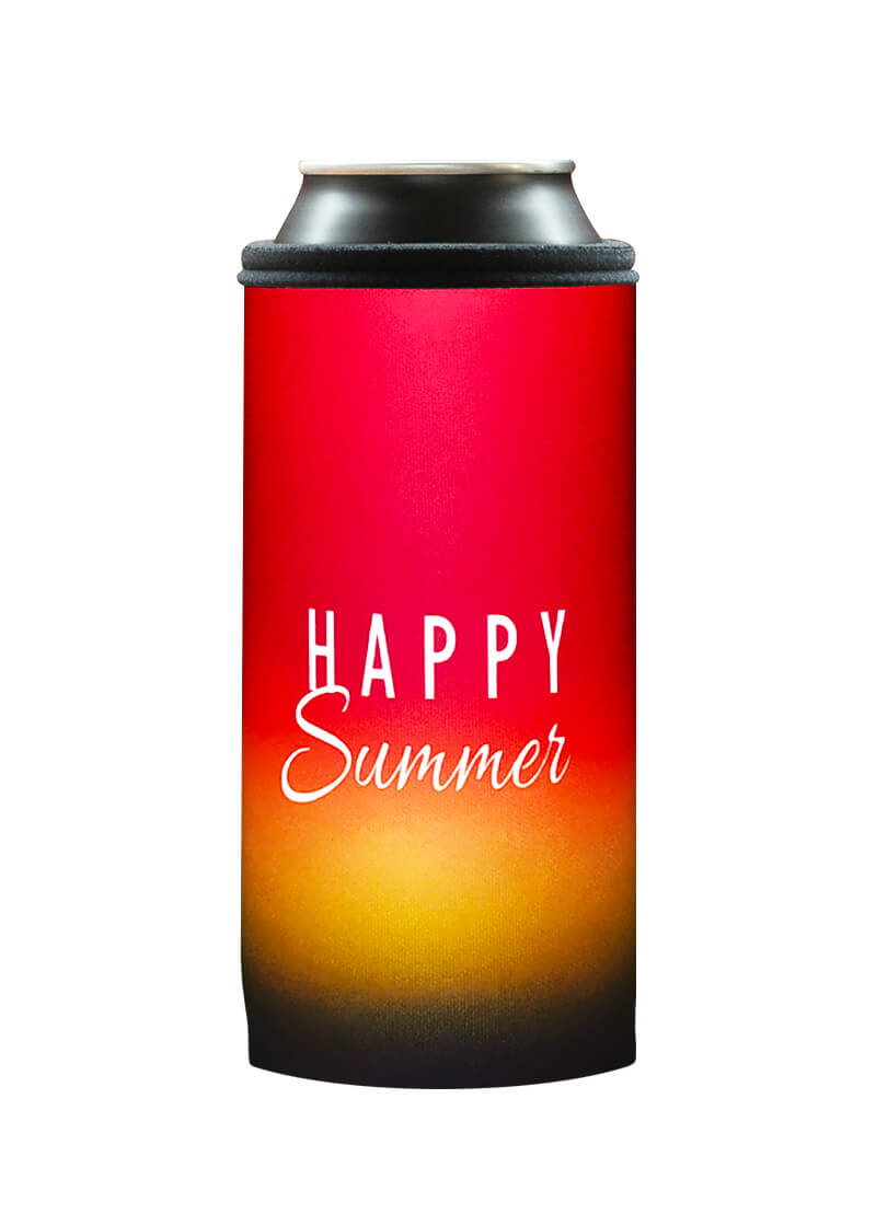 Neoprenový termoobal na plechovku 0,5l happy summer red