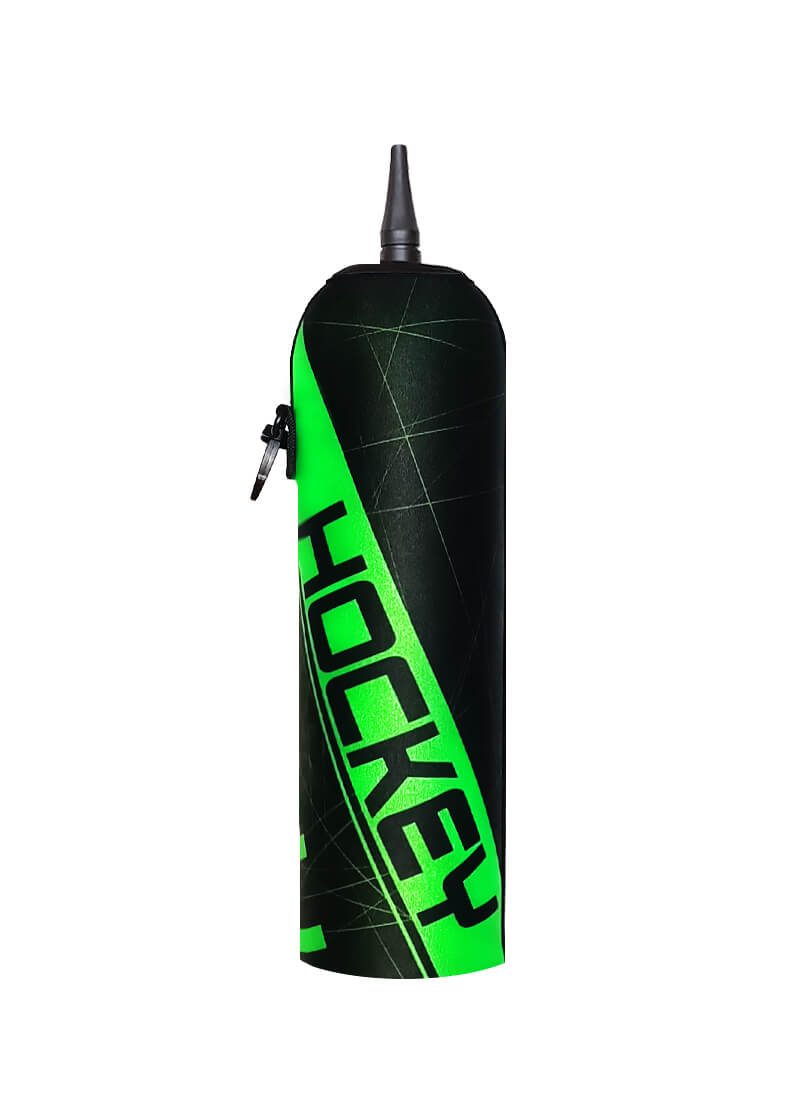 Neoprenový termoobal na hokejovou lahev 1,0l Hockey diagovála světlezelená