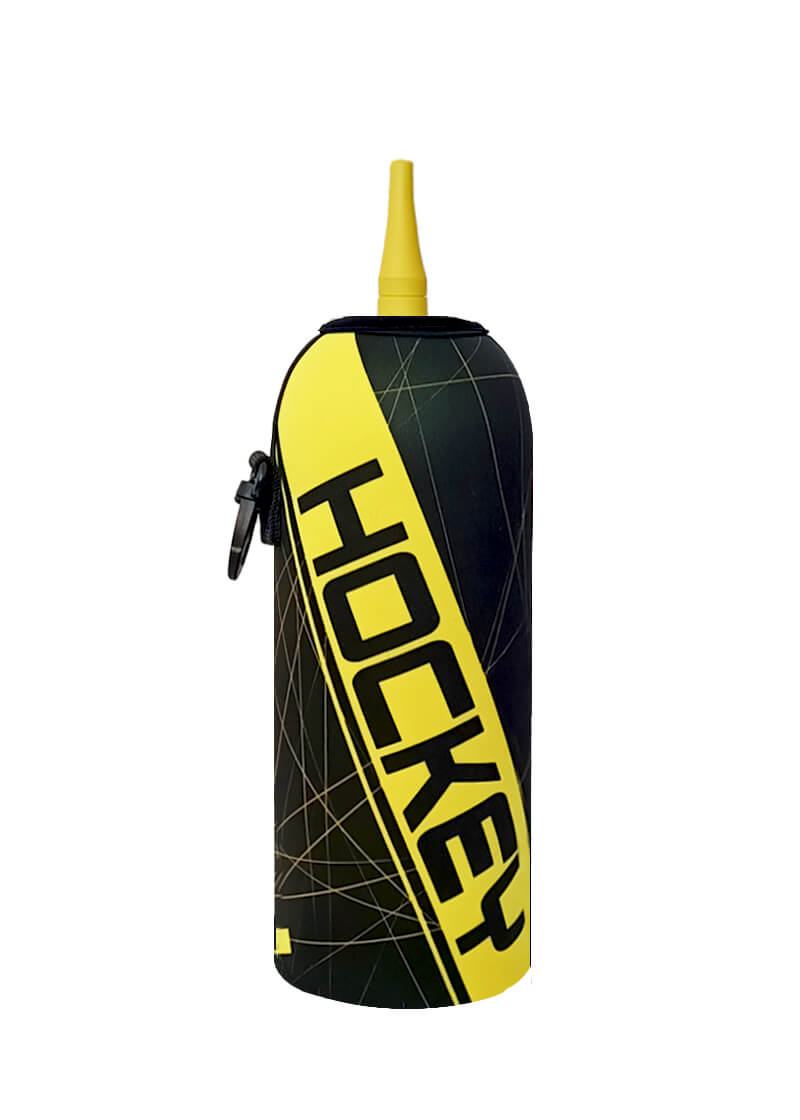 Neoprenový termoobal na hokejovou lahev 0,7l HOCKEY DIAGONAL yellow