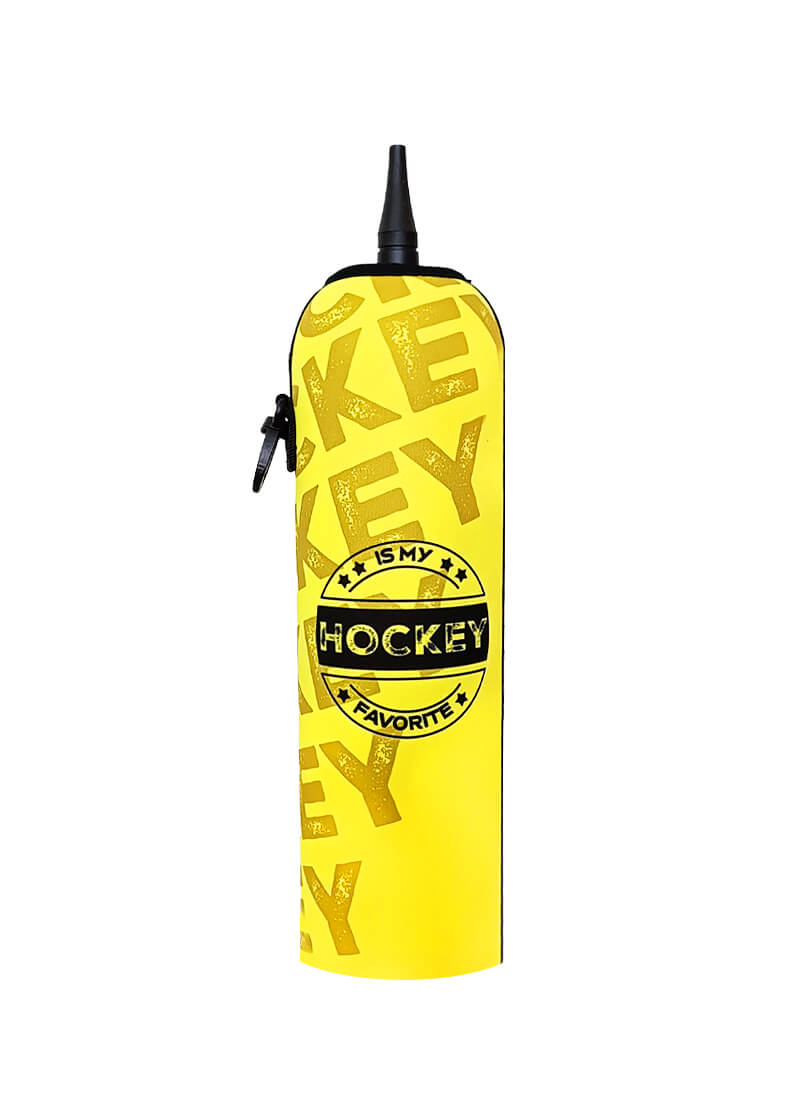 Neoprenový termoobal na hokejovou lahev 1,0l HOCKEY FAVORITE yellow