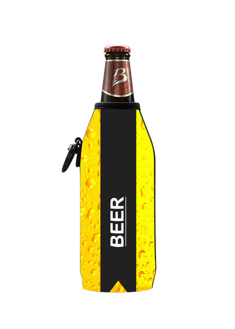 Neoprenový termoobal na sklo a PET lahev 0,5l Beer yellow