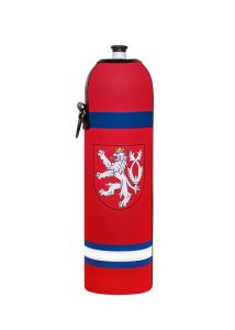 Neoprenový termoobal na sportovní a Zdravou lahev objem 1,0l Fotbal dres red
