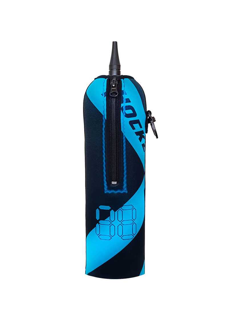 Neoprenový termoobal na hokejovou lahev 1,0l Hockey šipky lightblue zip