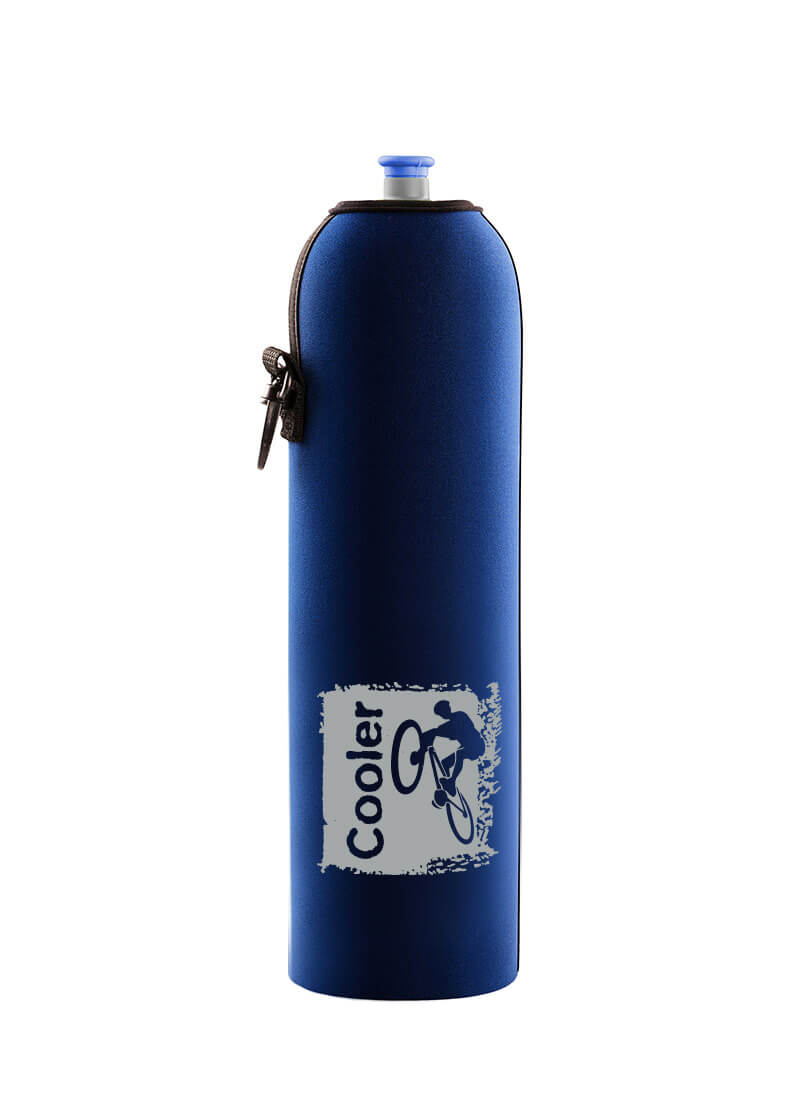 Neoprenový termoobal na sportovní a Zdravou lahev 1,0l Cyklista darkblue