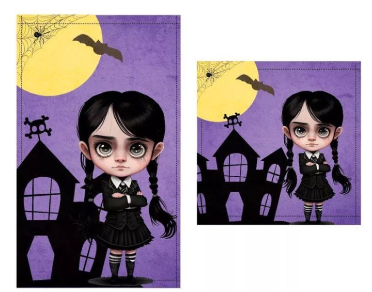 SADA RUČNÍK NA RUCE A NA OBLIČEJ WEDNESDAY