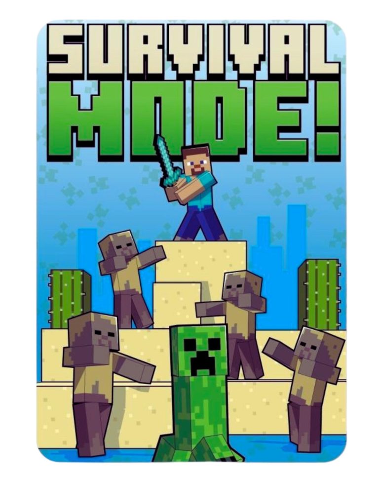 FLÍSOVÁ DEKA MINECRAFT